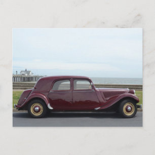 Vintage Citroen Traction Avant Postkarte