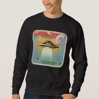 Vintage Classic 1970er UFO Cooles Grafik für Mädch Sweatshirt
