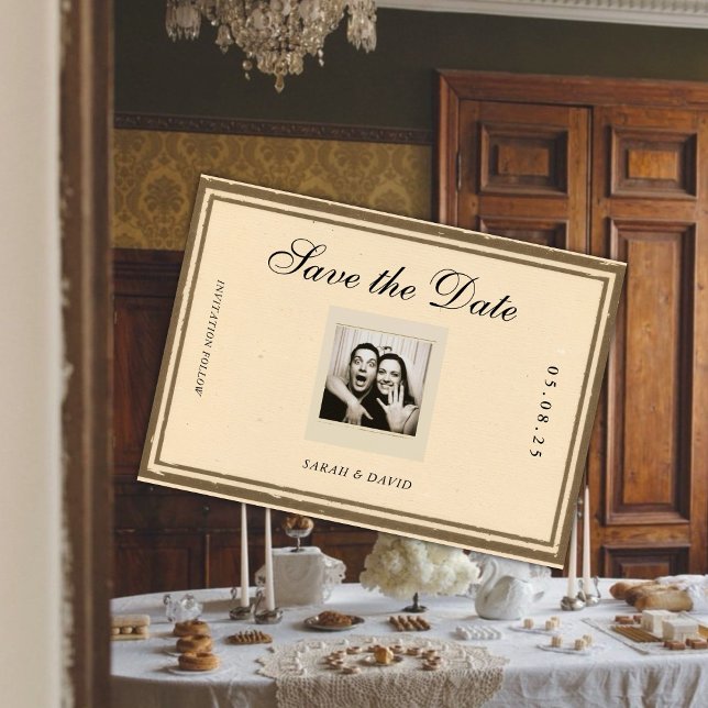 Vintage Classic Aesthetic Save the Date (Von Creator hochgeladen)