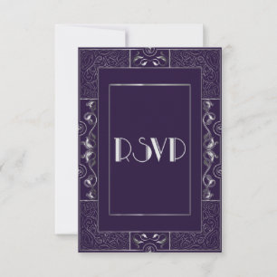 Vintage Classic Gatsby-Stil RSVP Manuela 2 Karte