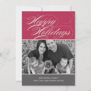 Vintage Classic Holiday Foto Cards Feiertagskarte