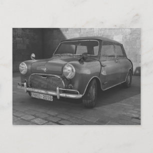 Vintage Classic Mini Cooper car retro postcard Postkarte