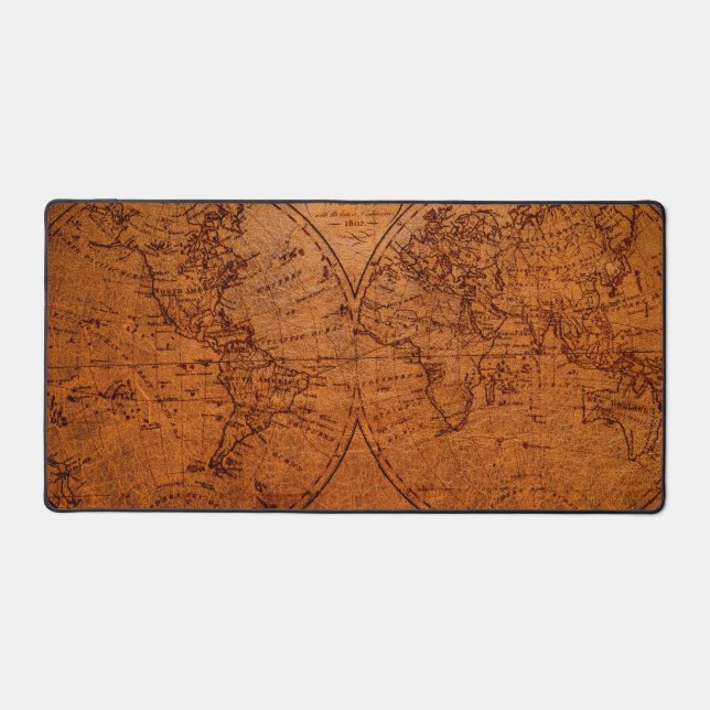 Vintage Classic World Travel Map Schreibtischunterlage (Vorderseite)
