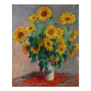 Vintage Claude Monet Sonnenblumenstrauß Fotodruck