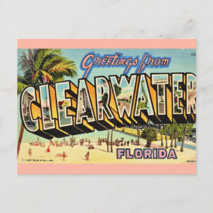 Vintage Clearwater Florida Postkarte