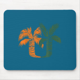 Vintage Clic 90er Miami Palmen Um Mousepad