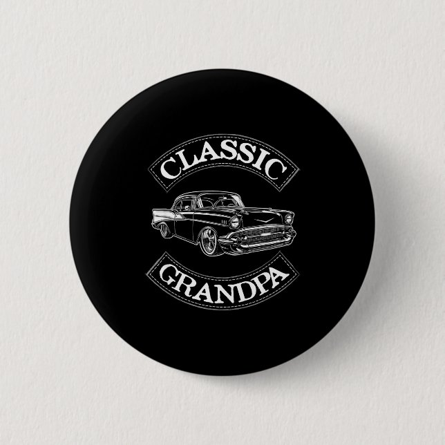 Vintage Clic Auto Lustiger Opa  Button (Vorderseite)