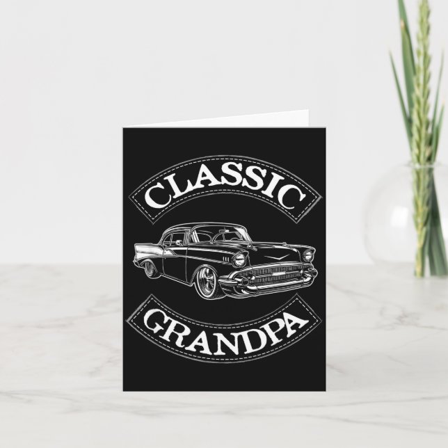 Vintage Clic Car Funny Grandpa  Karte (Vorderseite)