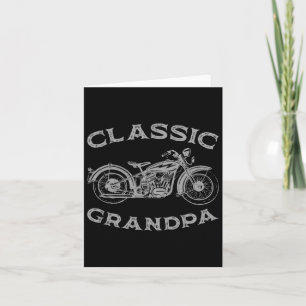 Vintage Clic Opa lustige Motorrad Grafik Männer Karte
