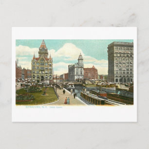 Vintage Clinton Square, Syracuse, New York Postkarte