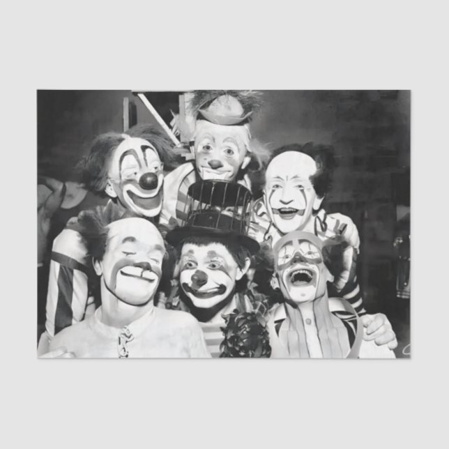 Vintage Clowns Seidenpapier (Vorderseite)