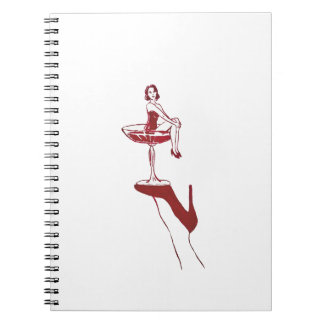 Vintage Cocktail Glass Pinup Notebook Notizblock