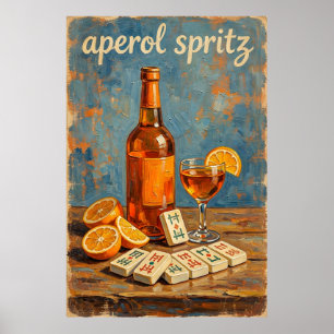 Vintage-Cocktail-Mahjong-Retro Poster