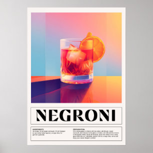 Vintage Cocktails: Negroni Poster