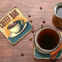 Vintage Coffee Bar Retro-Schild