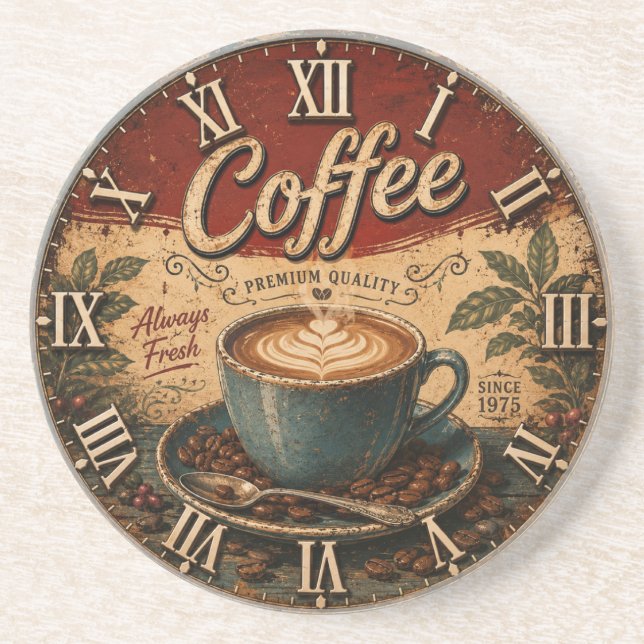 Vintage Coffee  Getränkeuntersetzer (Vorne)