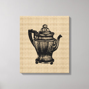 Vintage Coffee Pot on Canvas Leinwanddruck