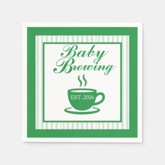 Vintage Coffee Shop Baby Shower - Vintage Green Serviette