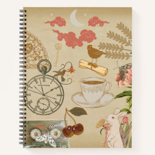 Vintage Collage Art Notizbuch