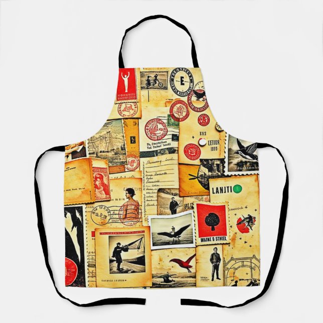 Vintage Collage Art Schürze (Vorderseite)