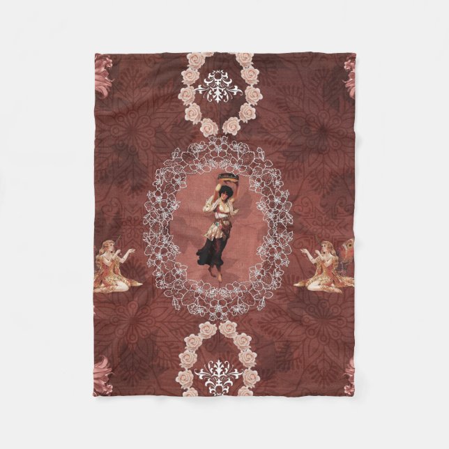 Vintage Collage Fleecedecke (Vorderseite)