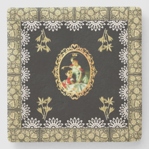 vintage Collage Steinuntersetzer