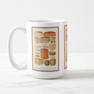 Vintage Collage von Haushaltskäsesorten, Beeton, 1 Kaffeetasse