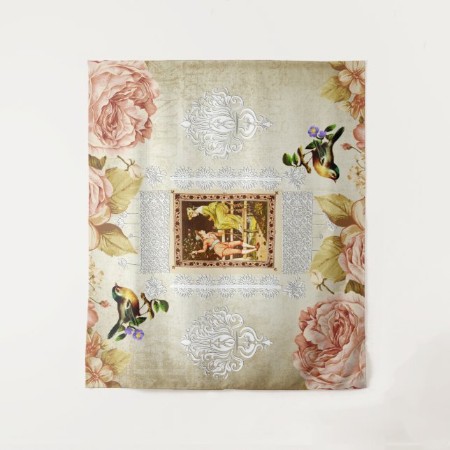Vintage Collage Wandteppich (Vorderseite)