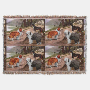Vintage Collie-Hunderterie Decke