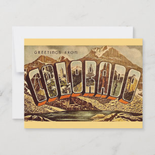 Vintage-Colorado-Grußpostkarte Postkarte