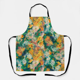 Vintage Colorful Chrysanthemum Garden Schürze
