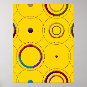 Vintage Colorful Retro Pop Art Poster
