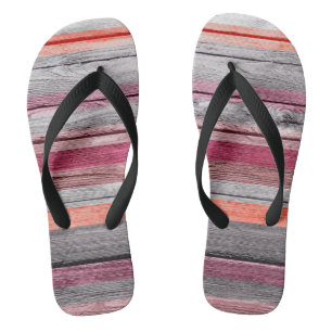 Vintage Colors Streifen Holzoptik #2 Flip Flops