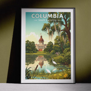 Vintage Columbia South Carolina Poster