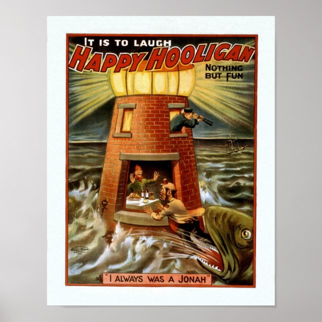 Vintage Comedy-Show-Werbung Poster (Vorne)