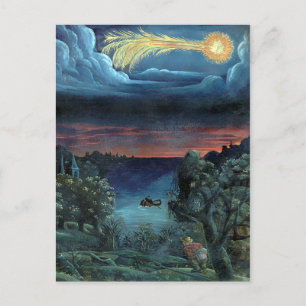 Vintage-Comet-Buchillustration Meilen Postkarte