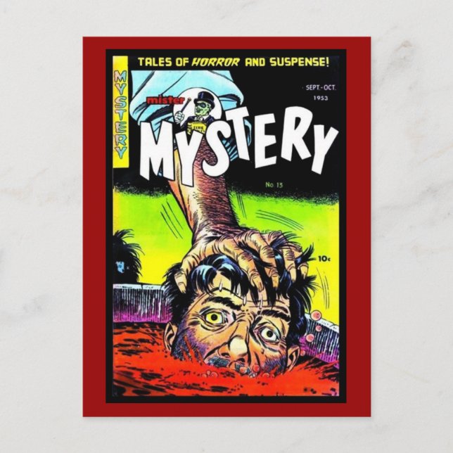 Vintage Comic Buchabdeckungen auf Postkarte (Vorderseite)