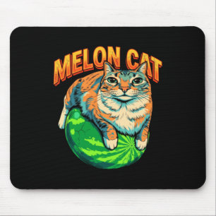 Vintage-Comic-Melone-Katze-Lustige-Tabby-Liegt-Auf Mousepad