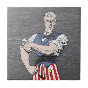 Vintage-Comic Uncle Sam Fliese