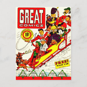 Vintage-Comicfiguren Postkarte