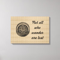 Vintage Compass on canvas