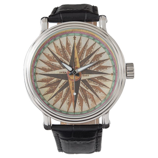 Vintage Compass-Uhr Armbanduhr (Vorderseite)