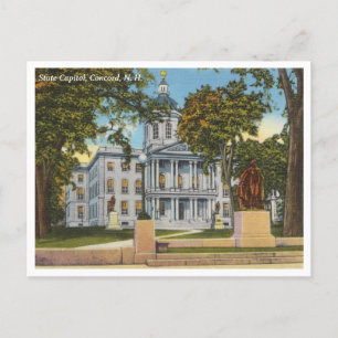 Vintage Concord New Hampshire State Capitol Postkarte
