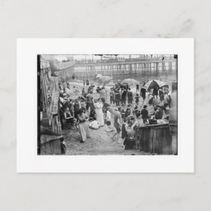 Vintage Coney Island, am Strand Postkarte