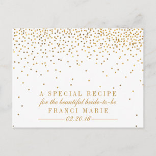 Vintage Confetti Brautparty Rezeptionskarten Postkarte