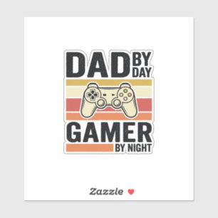 Vintage-Controller-T-Shirt-Design für Papa Gamer_1 Aufkleber