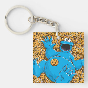 Vintage Cookie Monster und Kekse Schlüsselanhänger