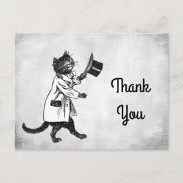 Vintage Coole Cat Custom Vielen Dank Postcard Postkarte