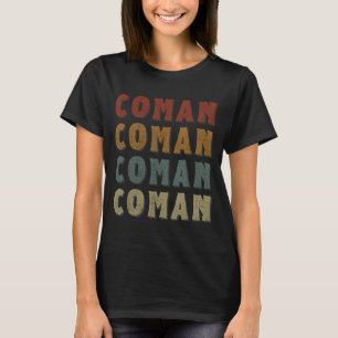 Vintage Coole Coman Name Lustig Liebe Herz Coman T-Shirt