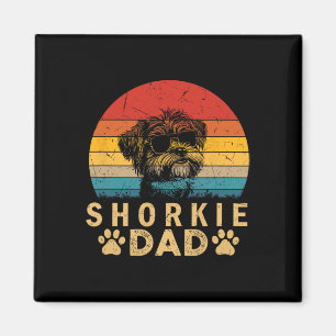 Vintage Cooler Shorkie-Vater-Hunde-Liebhaber Pfote Magnet